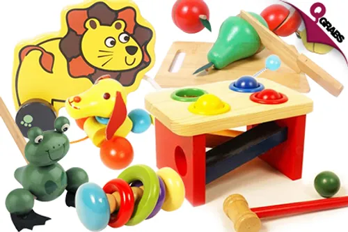 From QR10 Spark Your Child’s Creativity with Artistic Wooden Toys - Choose from 7 Playful Designs! (Up to QR70 Value)